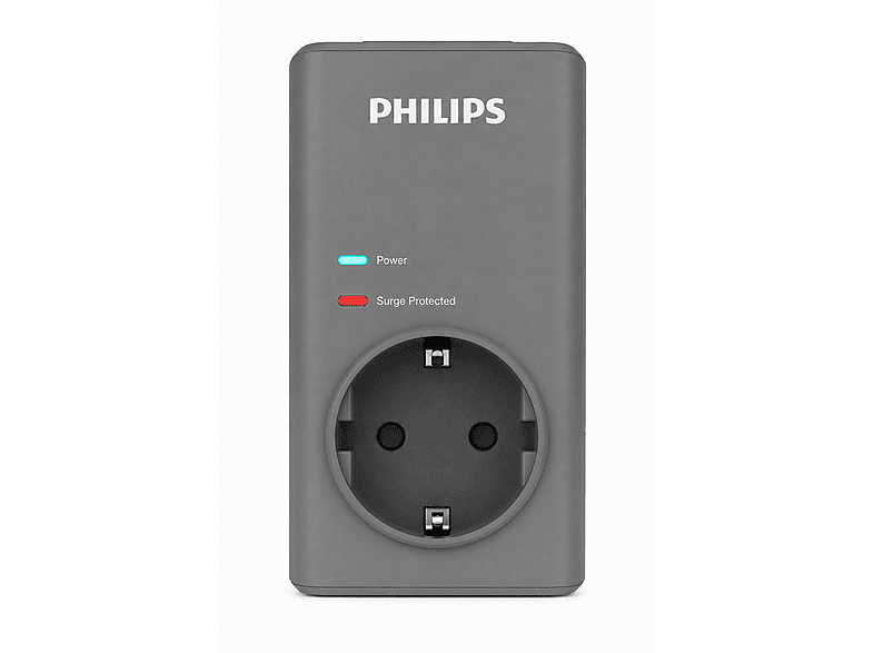 PHILIPS CHP7010G/10 1140 Joule Tekli 0 cm Akım Korumalı Priz Gri