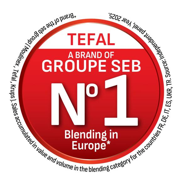 Tefal, eine Marke von Groupe Seb, Nr. 1 beim Mixen in Europa.