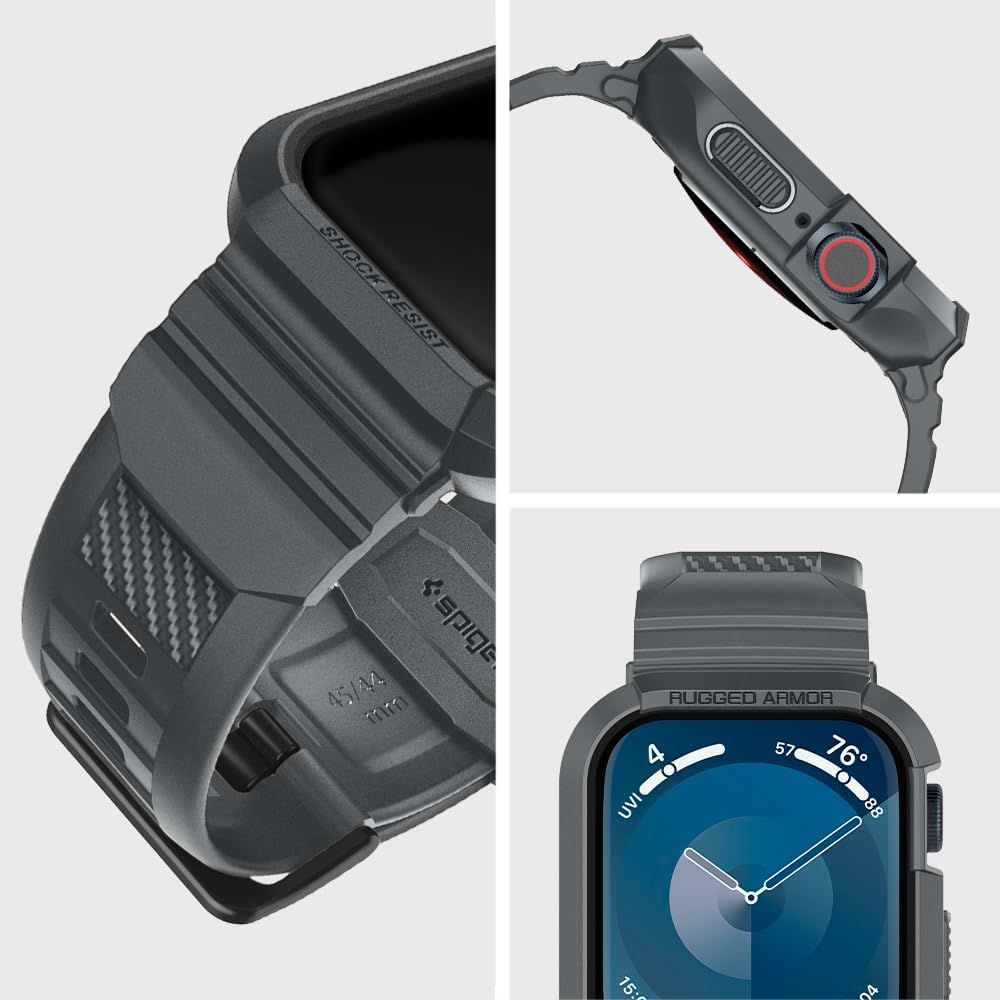 Custodia grigia Rugged Armor per orologio "Shock Resist"