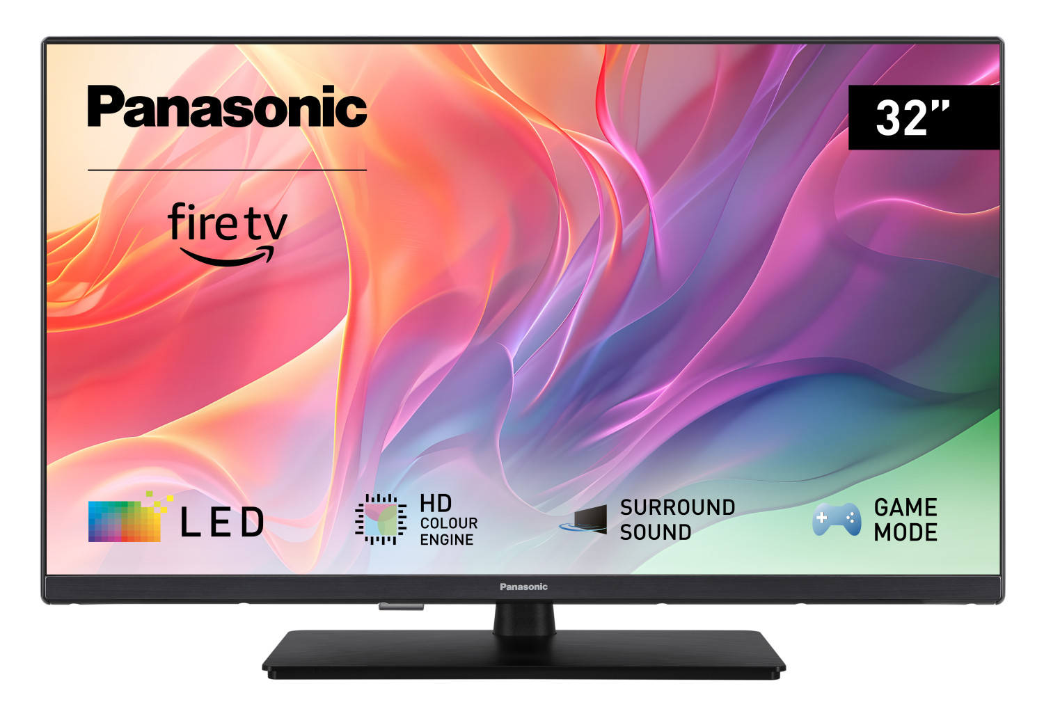 TV Panasonic Fire da 32" con LED, HD Colour Engine, Surround Sound, Modalità Gioco.