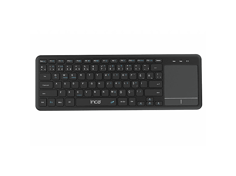 INCA INCA IBK-568BT DUALL MOD BLUETOOTH + 2.4G TOUCH PAD SMART Kablosuz Klavye Siyah