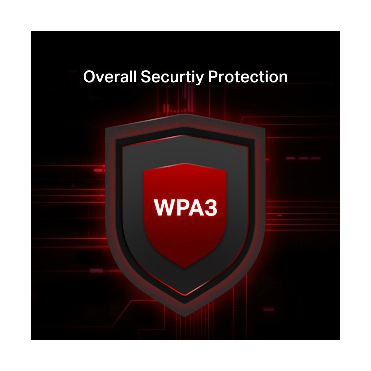 WPA3 logosu ve "Overall Security Protection" yazılı kalkan.