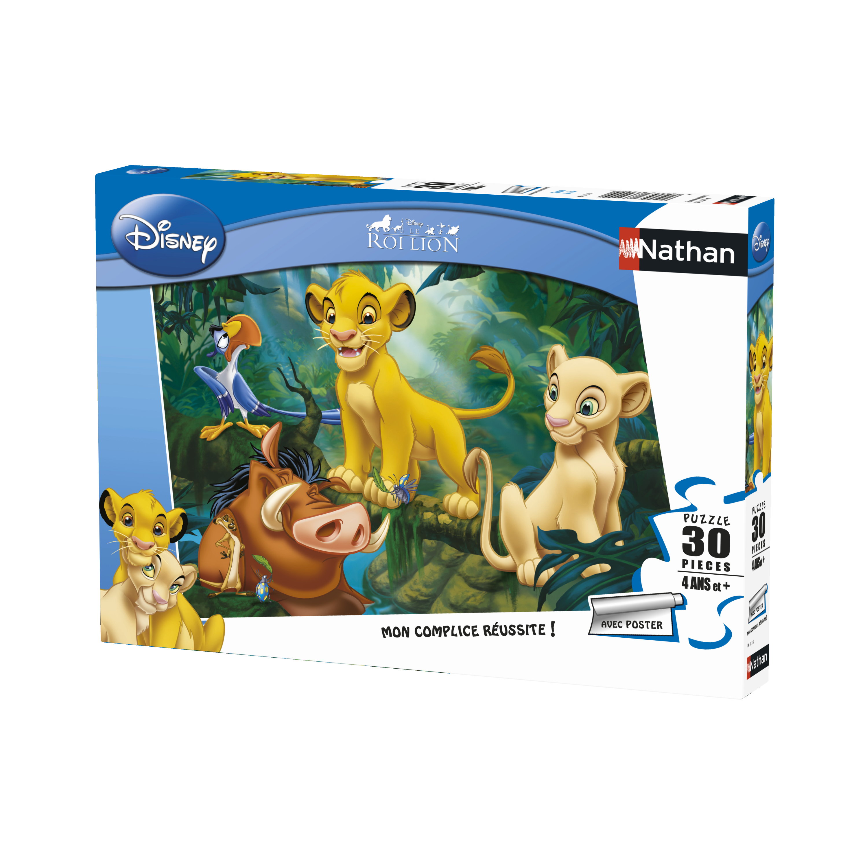 Die Verpackung eines Disney "König der Löwen" Puzzles mit 30 Teilen.