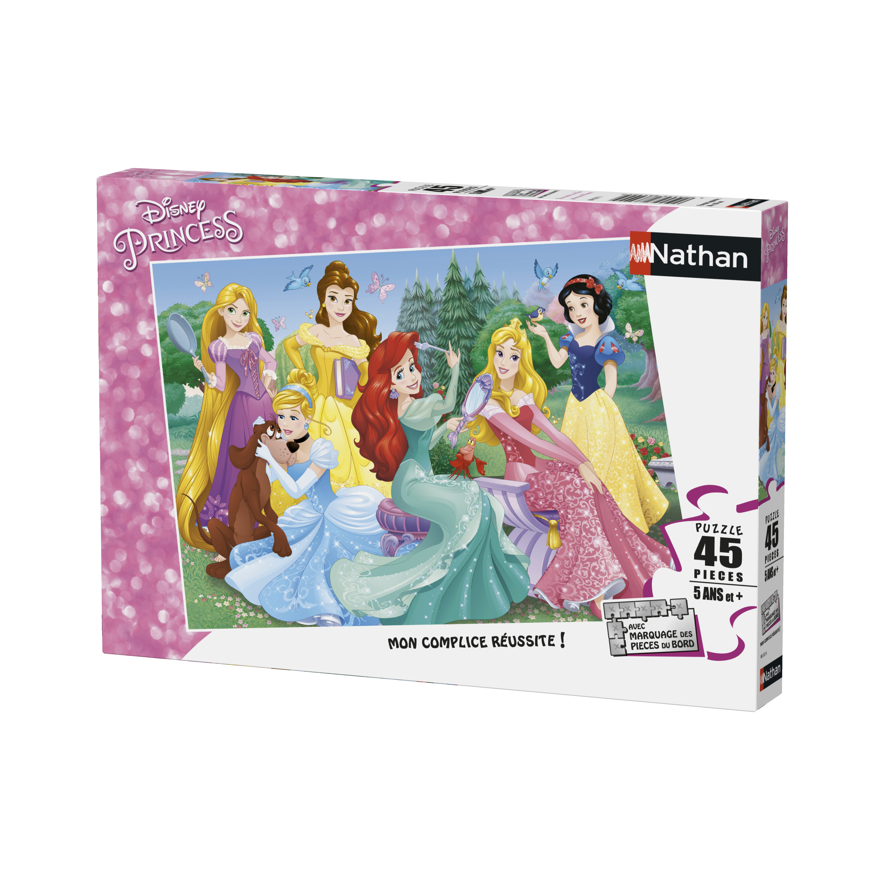Puzzlebox mit Disney Prinzessinnen Rapunzel, Schneewittchen, Arielle, Belle & Aurora.