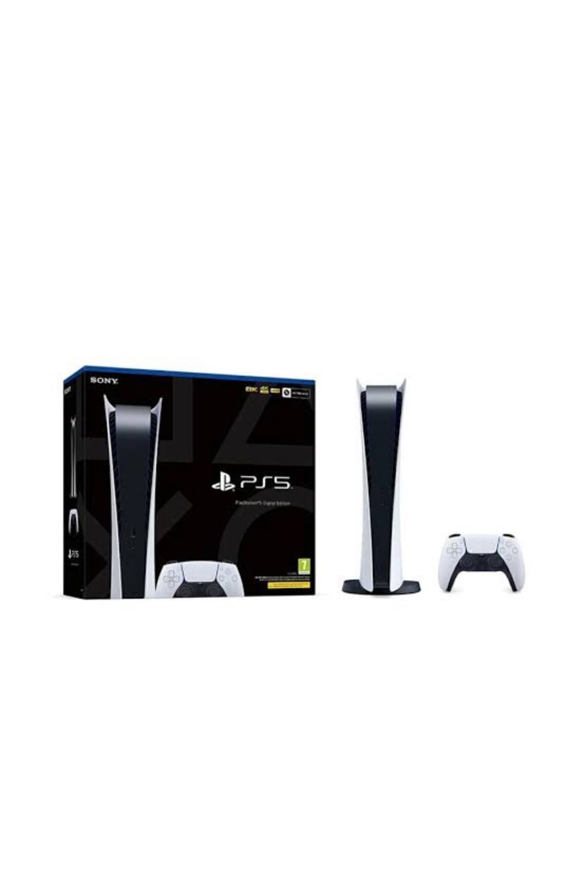PlayStation 5 konsolu ve kontrolcüleri ambalajıyla.