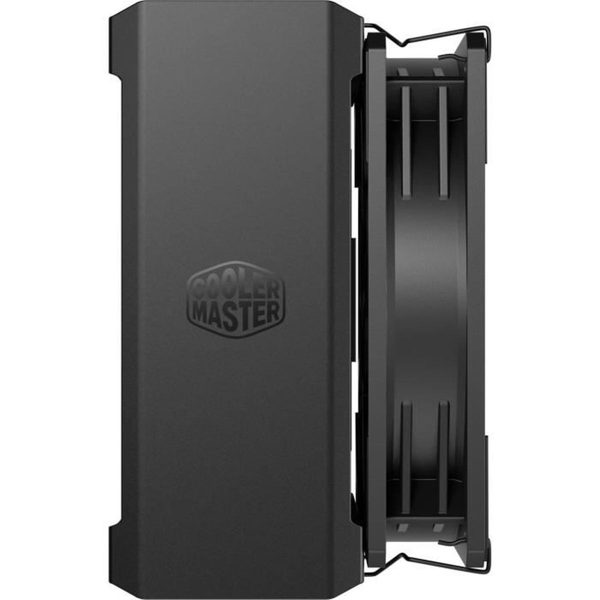 Siyah Cooler Master fan, kasası ve kanatları.