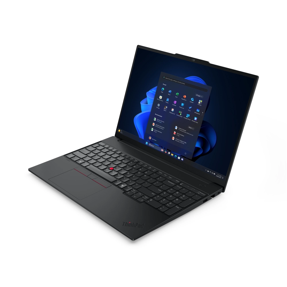 Aydınlatmalı klavyeli ve açık Windows başlangıç menülü siyah dizüstü bilgisayar.