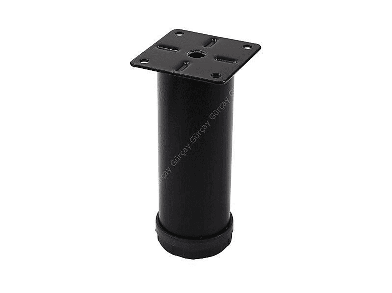 GURCAY HIRDAVAT Metal Mobilya Ayağı Siyah Çap 42 mm - 12 cm 4 Adet Çok Renkli