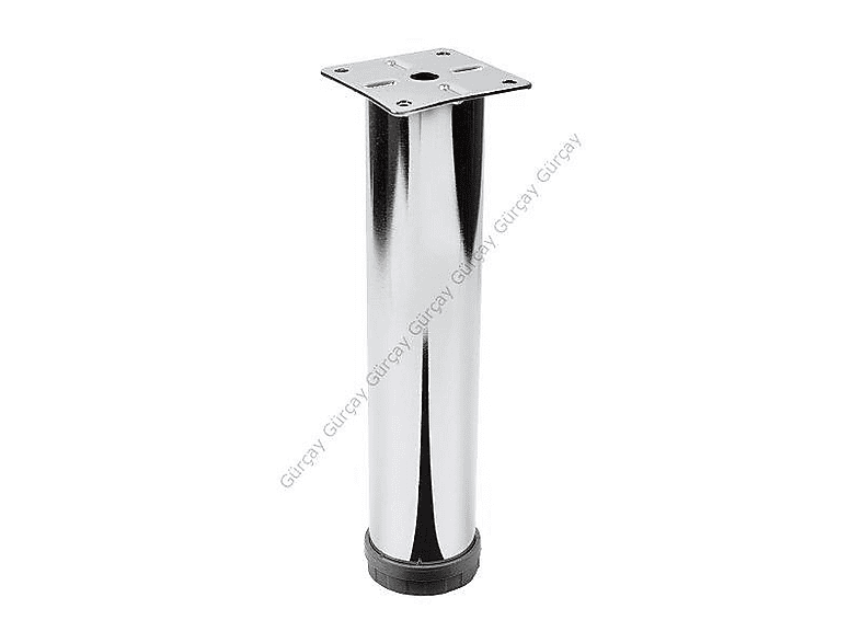 GURCAY HIRDAVAT Metal Mobilya Ayağı Krom Çap 42 mm - 20 cm 4 Adet Çok Renkli