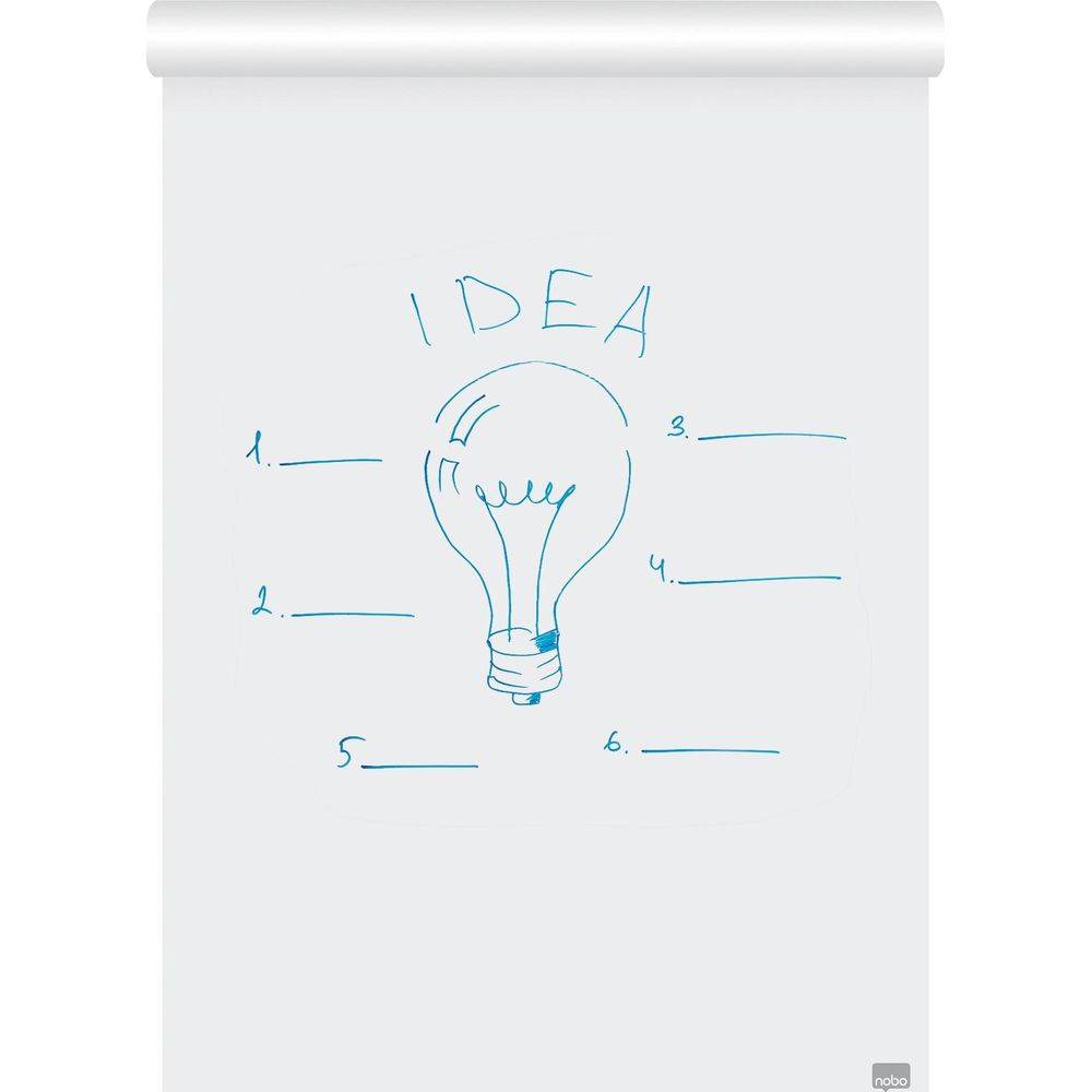 Eine Glühbirne mit der Aufschrift "IDEA" und nummerierten Linien daneben.