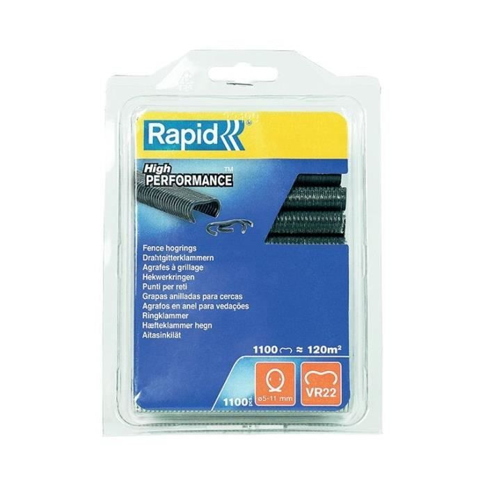 Verpackung von Rapid Drahtgitterklammern, 1100 Stück, VR22, für 05-11 mm.