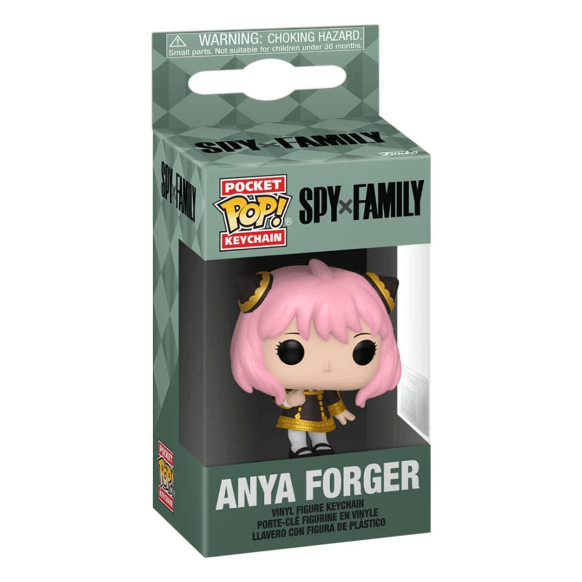 Llavero de vinilo Anya Forger Pocket Pop! en caja de "Spy x Family".