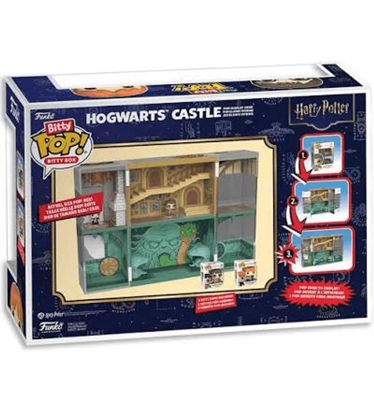 Caja de juguete Funko Bitty Pop Hogwarts Castle con tema de Harry Potter.