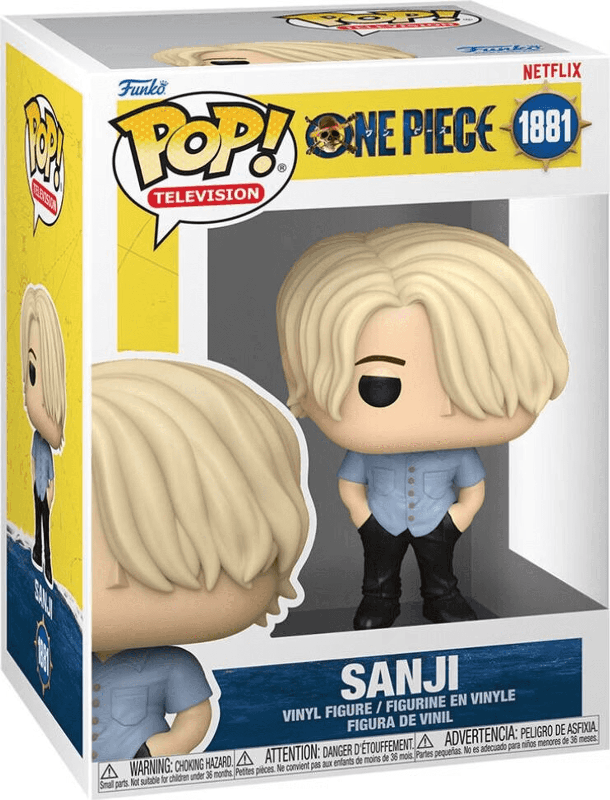 Figura Funko Pop! de vinilo de Sanji de One Piece, edición Netflix.