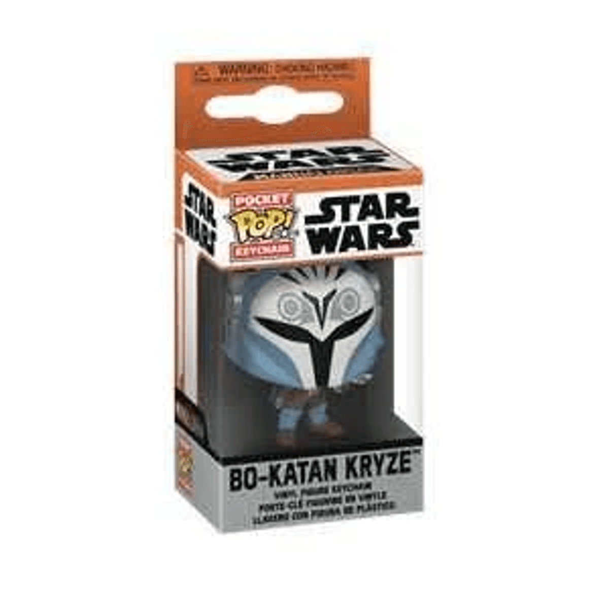 Llavero Funko Pop! de Bo-Katan Kryze en su caja.