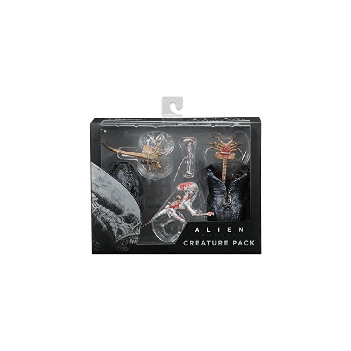 Pack de Criaturas Alien con figuras de Facehugger, Chestburster y Alien.