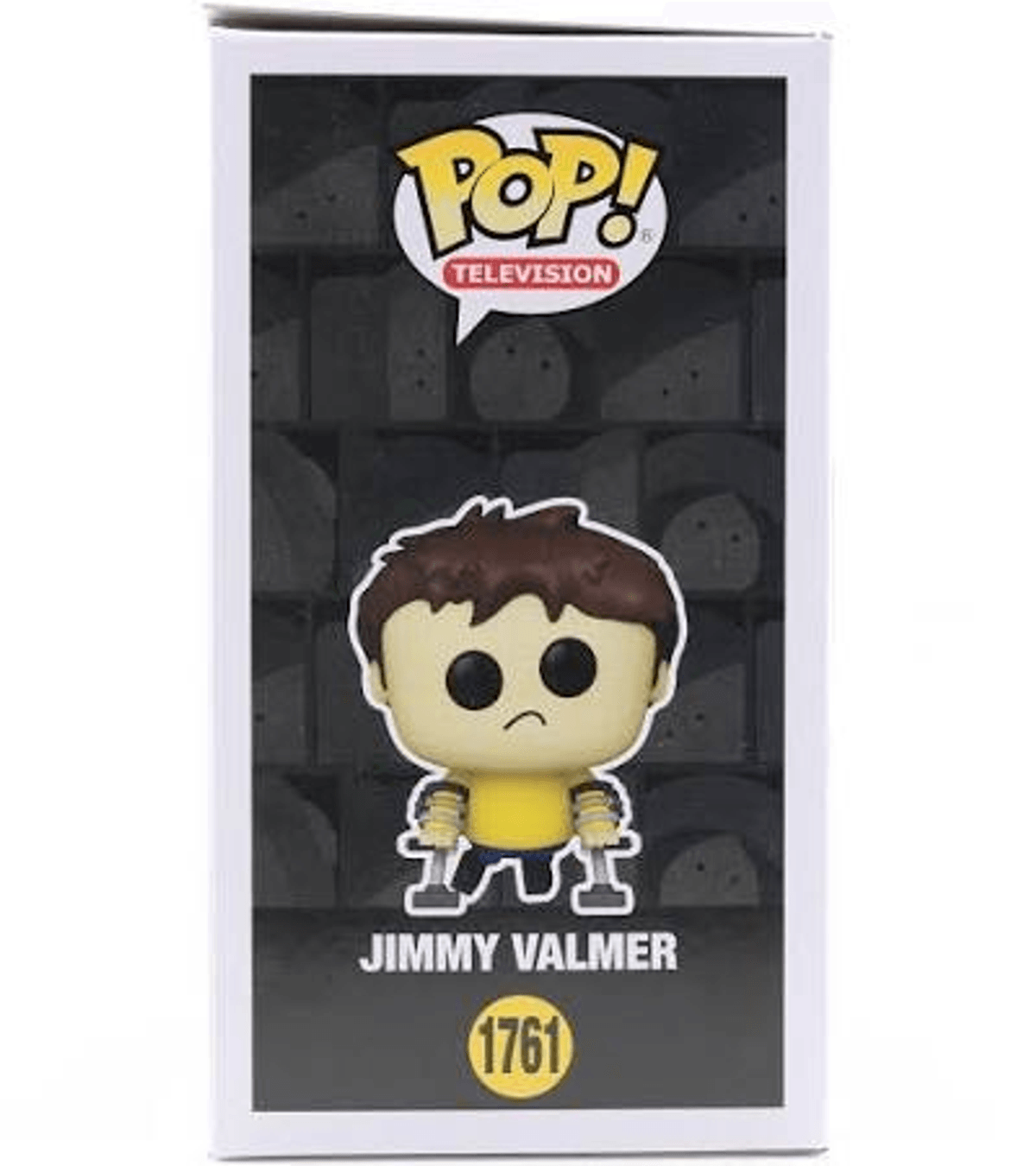 Funko Pop! Figur von Jimmy Valmer mit gelbem Hemd und blauer Hose.
