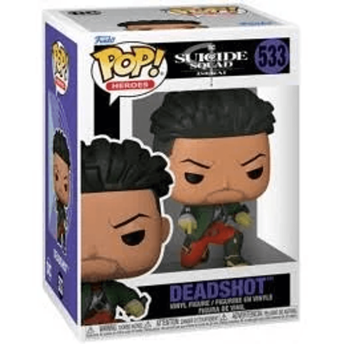 Figura Funko Pop! de vinilo de Deadshot de Suicide Squad en caja.