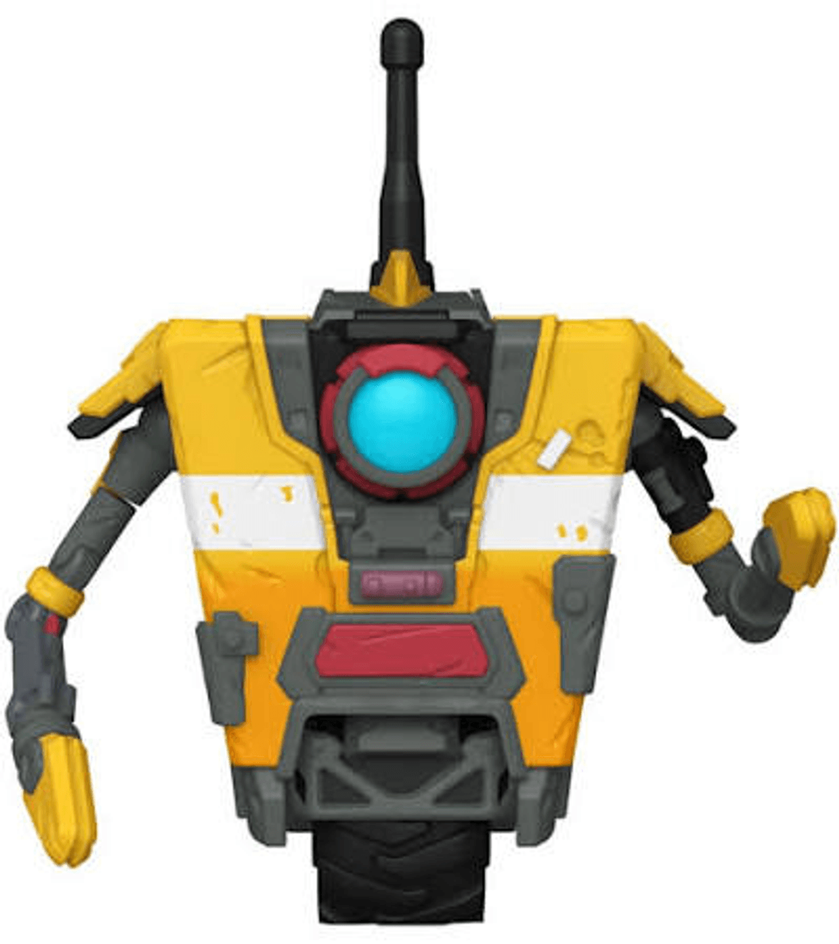 Robot amarillo con ojo azul y antena.