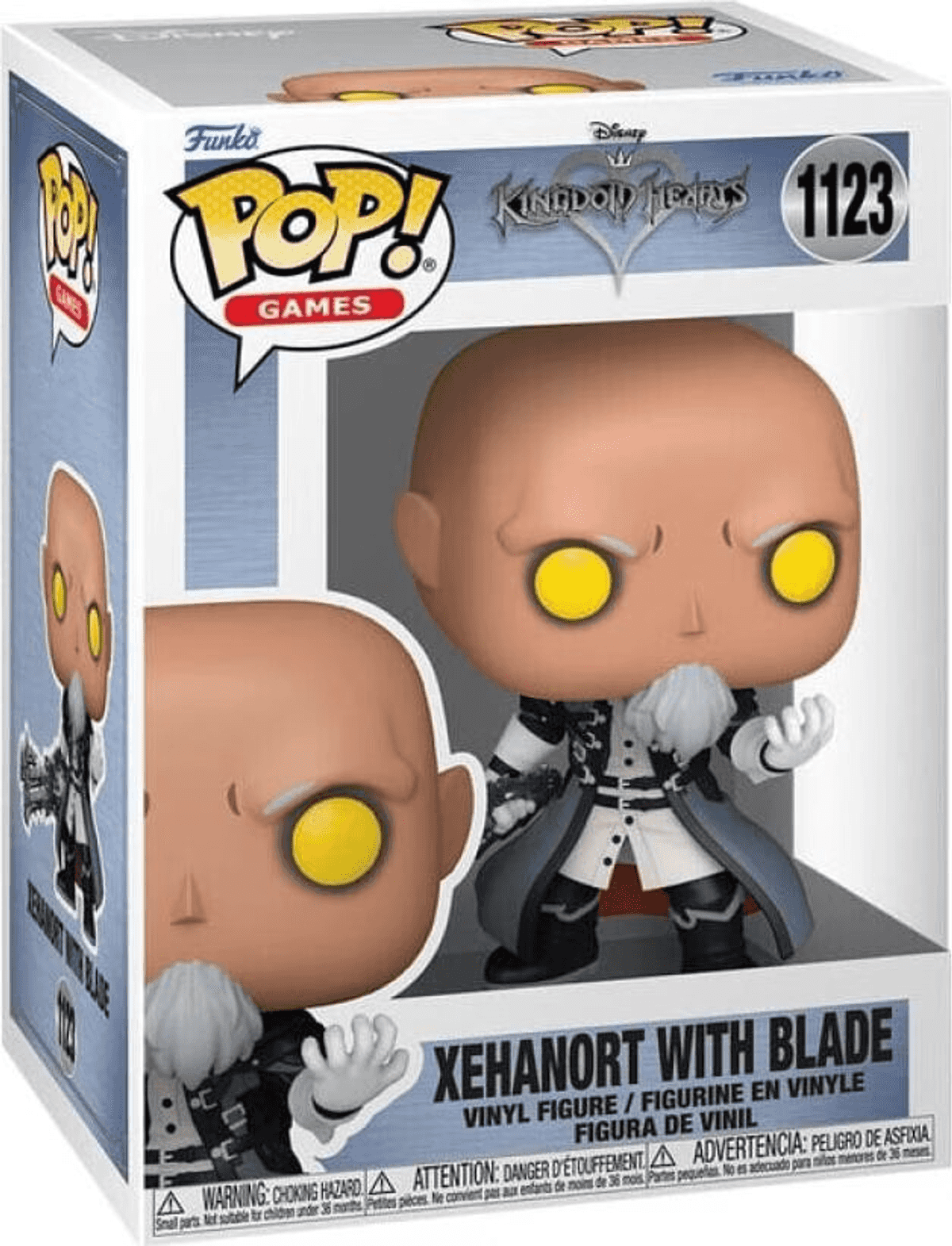 Figura Funko Pop! de Xehanort con hoja de Kingdom Hearts.