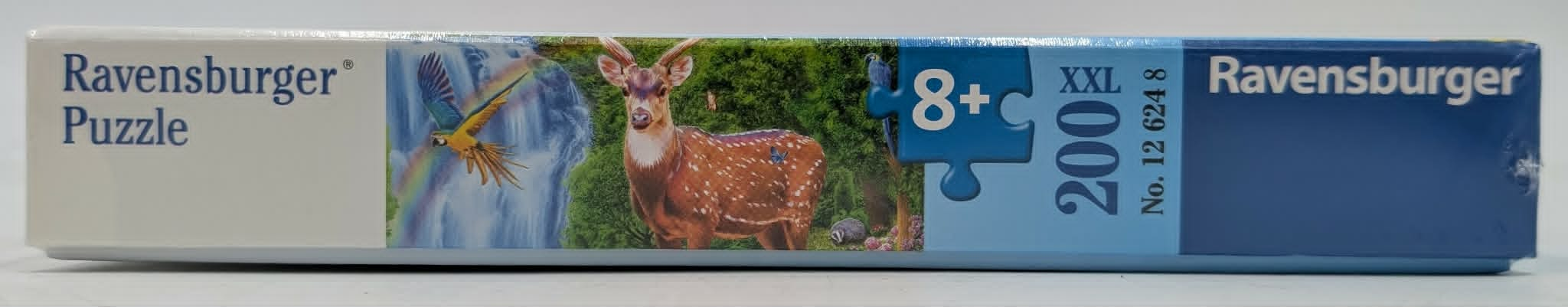Ravensburger Puzzle: Hirsch, Papagei, Wasserfall, Dachs, 200 Teile, 8+.