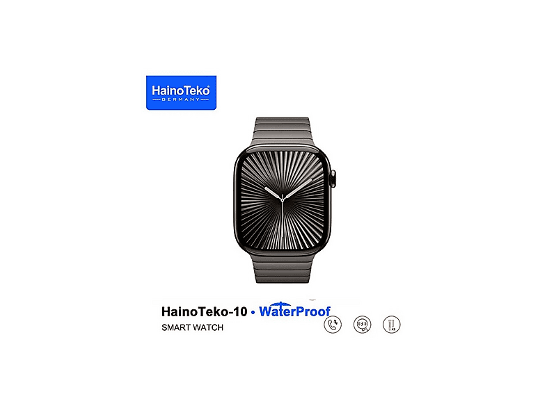 HAINOTEKO Watch Ultra 10 Amoled Ekran Waterproof 3 Kordonlu Teko10 Akıllı Saat Siyah