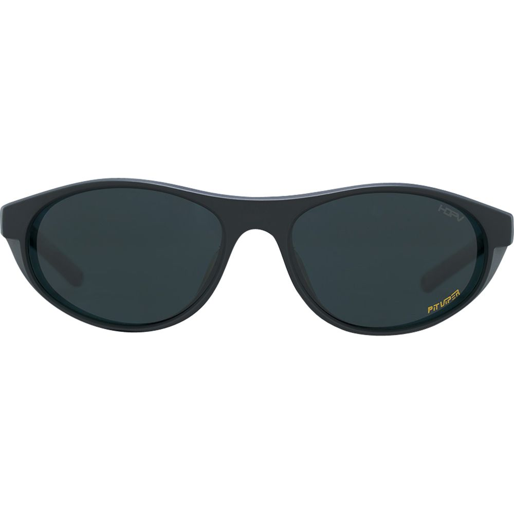Schwarze Sonnenbrille mit dunklen Gläsern und goldenem 