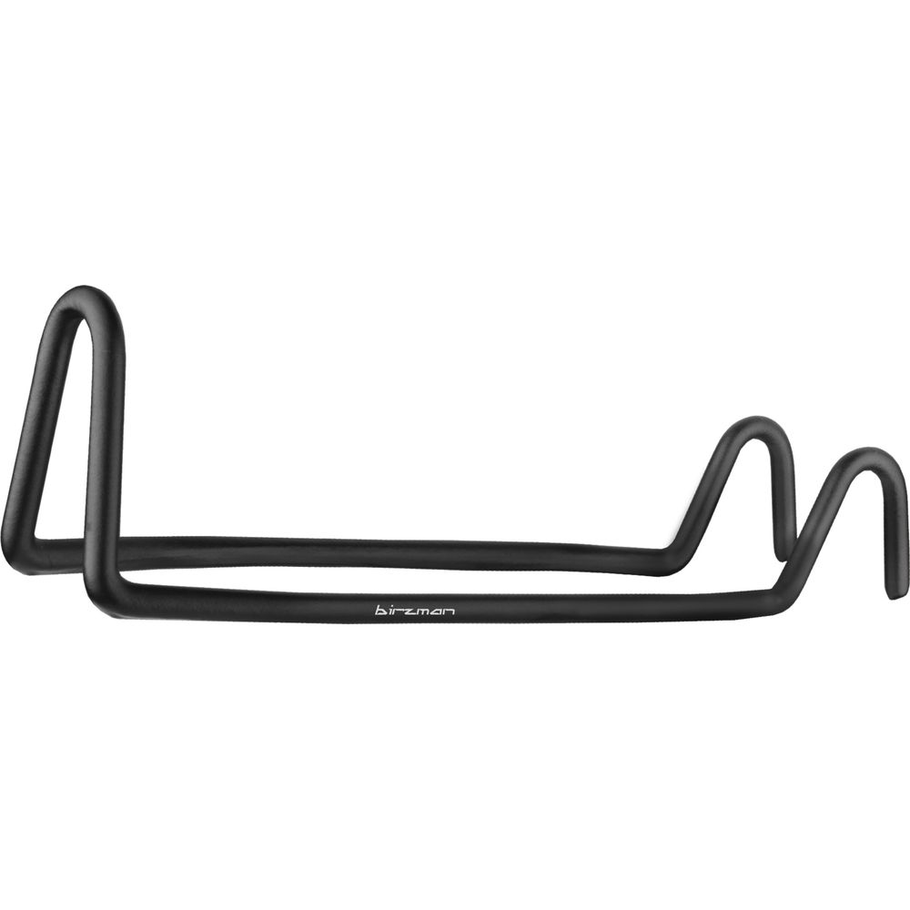 Ein schwarzer Fahrradständer mit dem Logo 'birzman'.