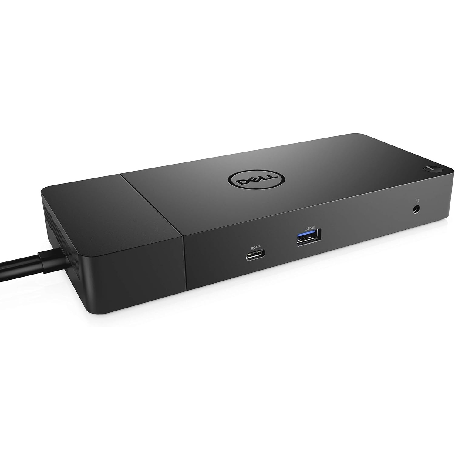 Schwarzer Dell Docking-Port mit USB-A und USB-C Anschlüssen.