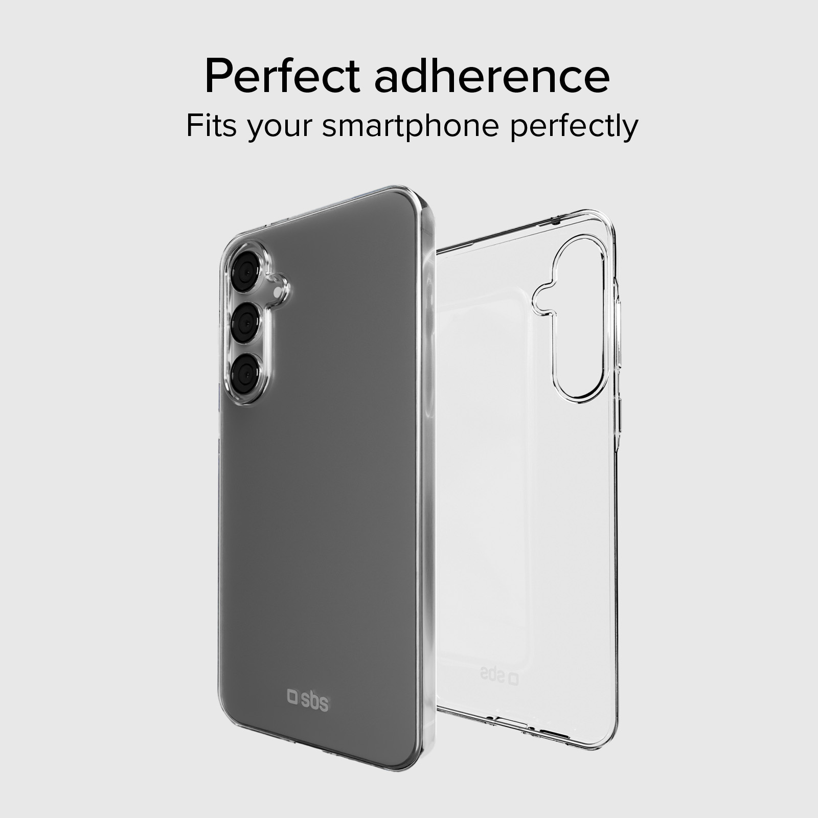 Una cover scura e una trasparente per telefono, una accanto all'altra.