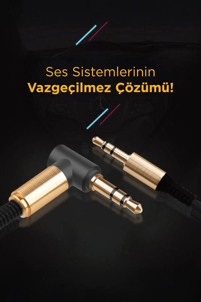 Siyah kabzalı iki altın ses jakı karanlık bir arka planda duruyor.