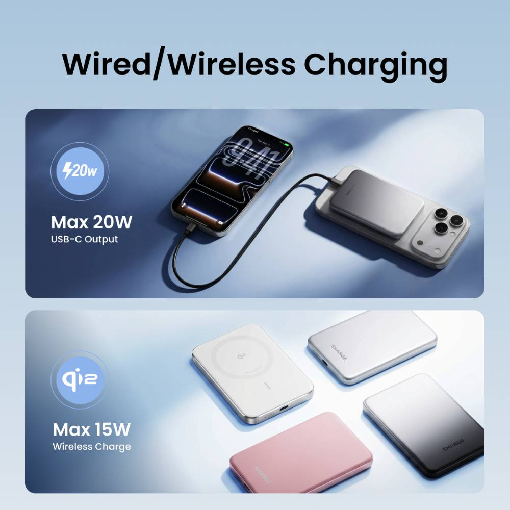 Dessus : iPhone en charge par câble. Dessous : Plusieurs chargeurs Qi.