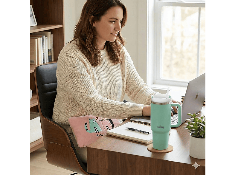 ANY MORNING Vaha 1200 ml ve BiggDesign Cats Elektrikli Sıcak Su Torbası Set Çelik Çelik Termos
