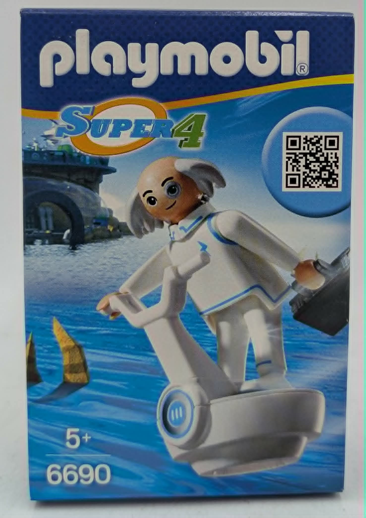 Playmobil Super 4 Box mit Figur auf einem Wasserfahrzeug, 5+ Alter, 6690.