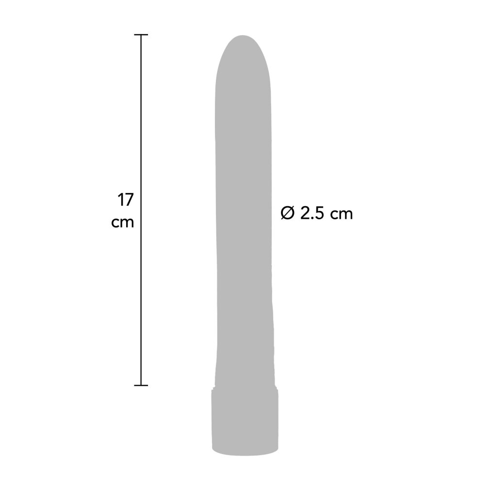 Grauer Stab, 17 cm lang, 2,5 cm Durchmesser.