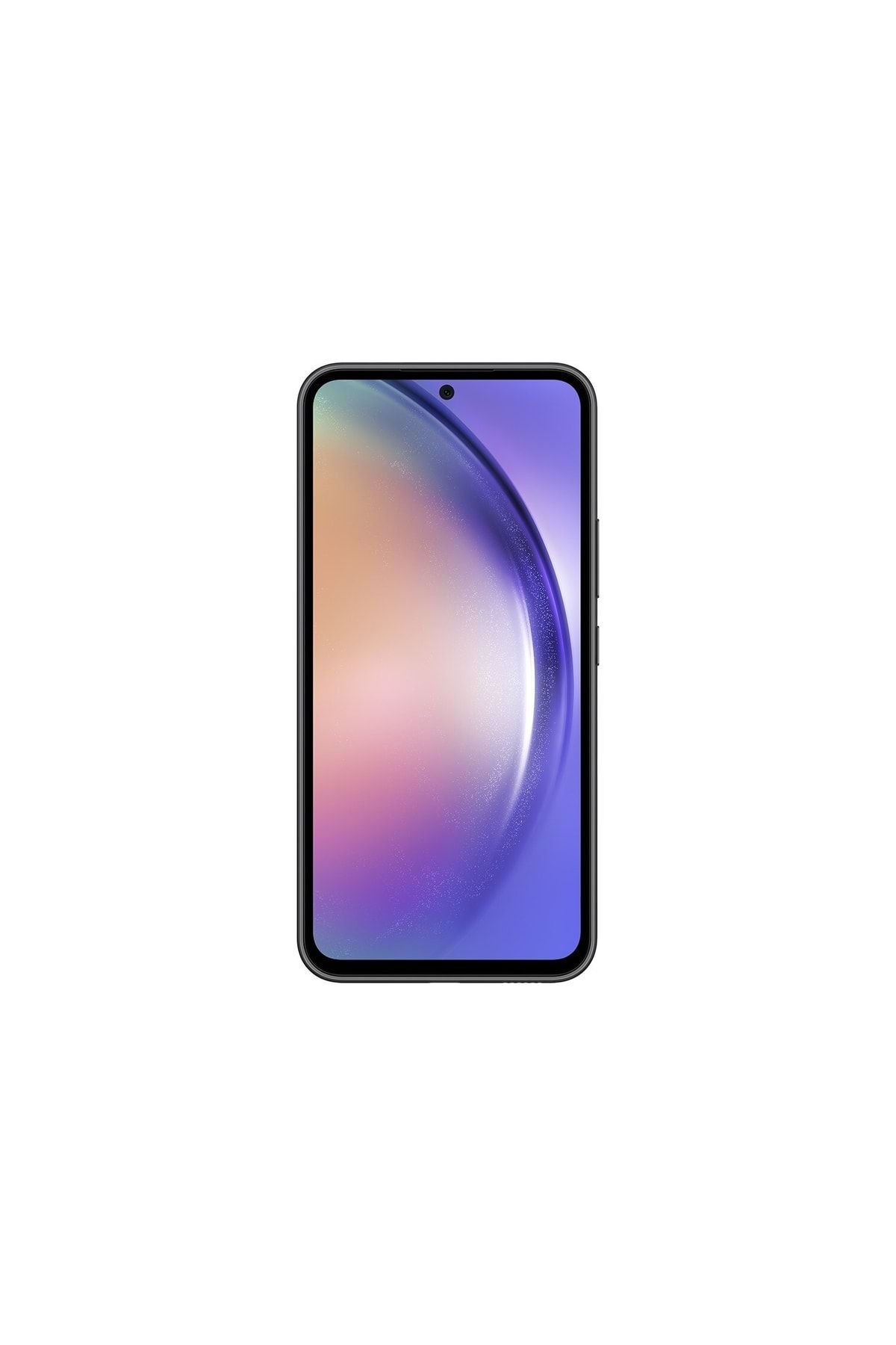 Ekranında turuncudan mora gradyan gösteren bir akıllı telefon.