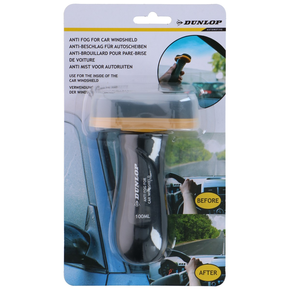 Antivaho Dunlop para parabrisas de coche, 100ml.