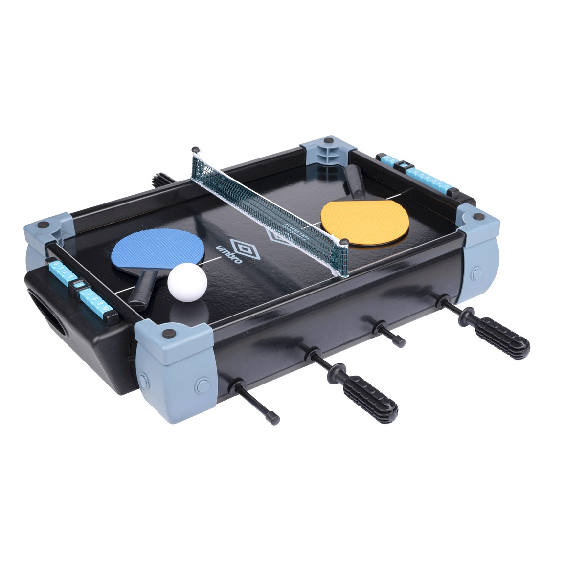 A multi-game set featuring table tennis and foosball elements.