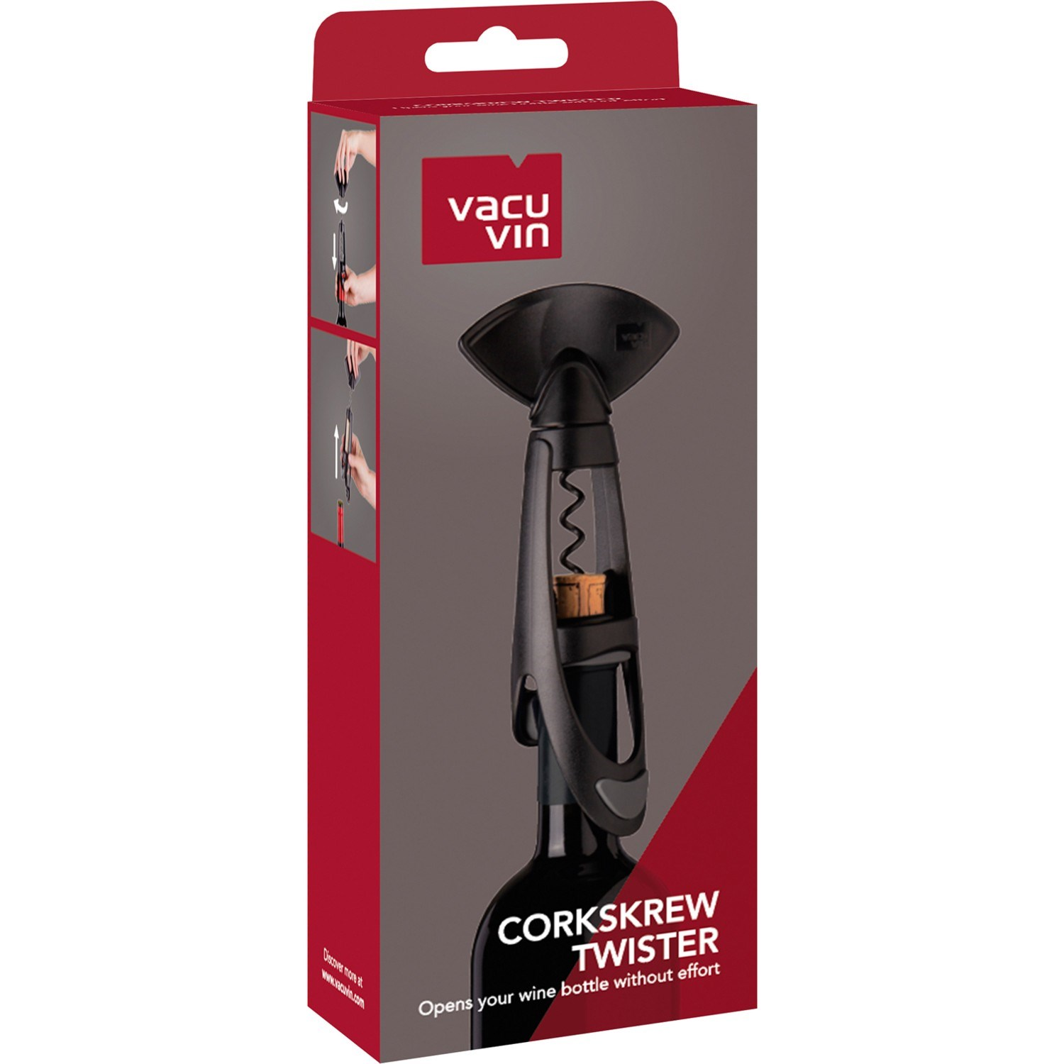 Siyah tirbuşon ambalajı, Corkscrew Twister modeli.