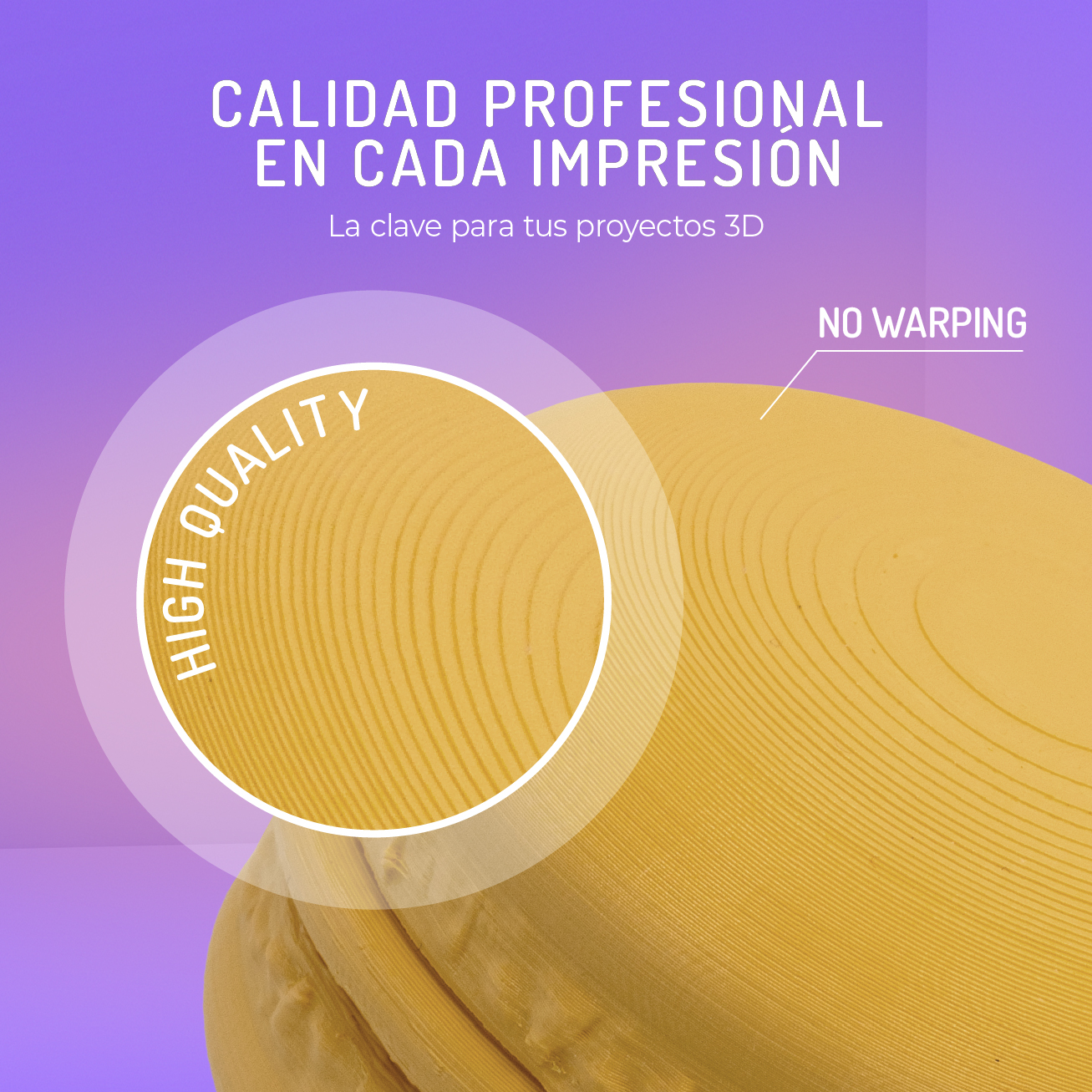 Calidad profesional en cada impresión. Sin deformaciones.