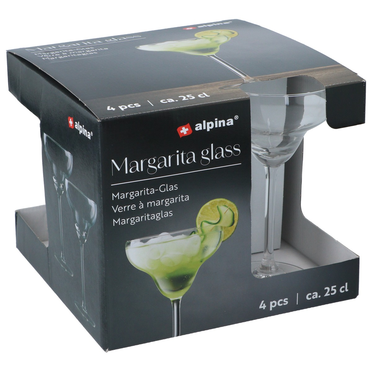 Verpackung für 4 Weingläser, Marke Alpina, für Margarita.