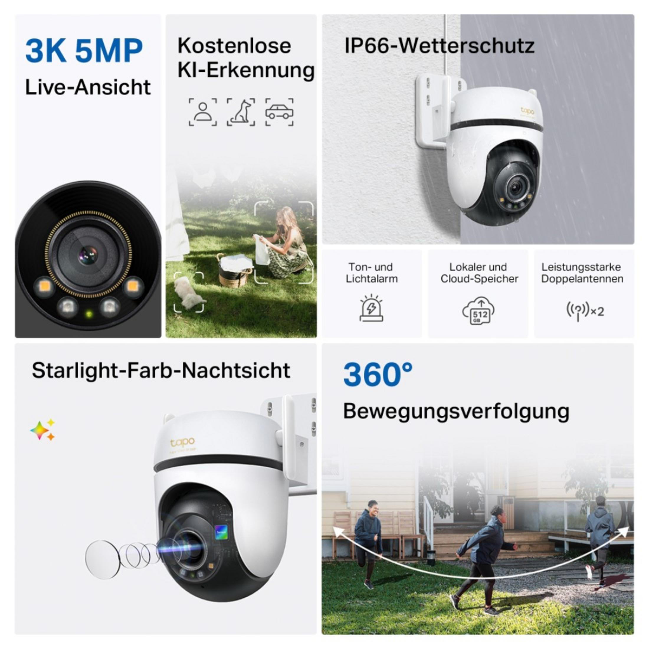 Przegląd produktu: Kamera 3K 5MP z detekcją AI, IP66, widzenie nocne.