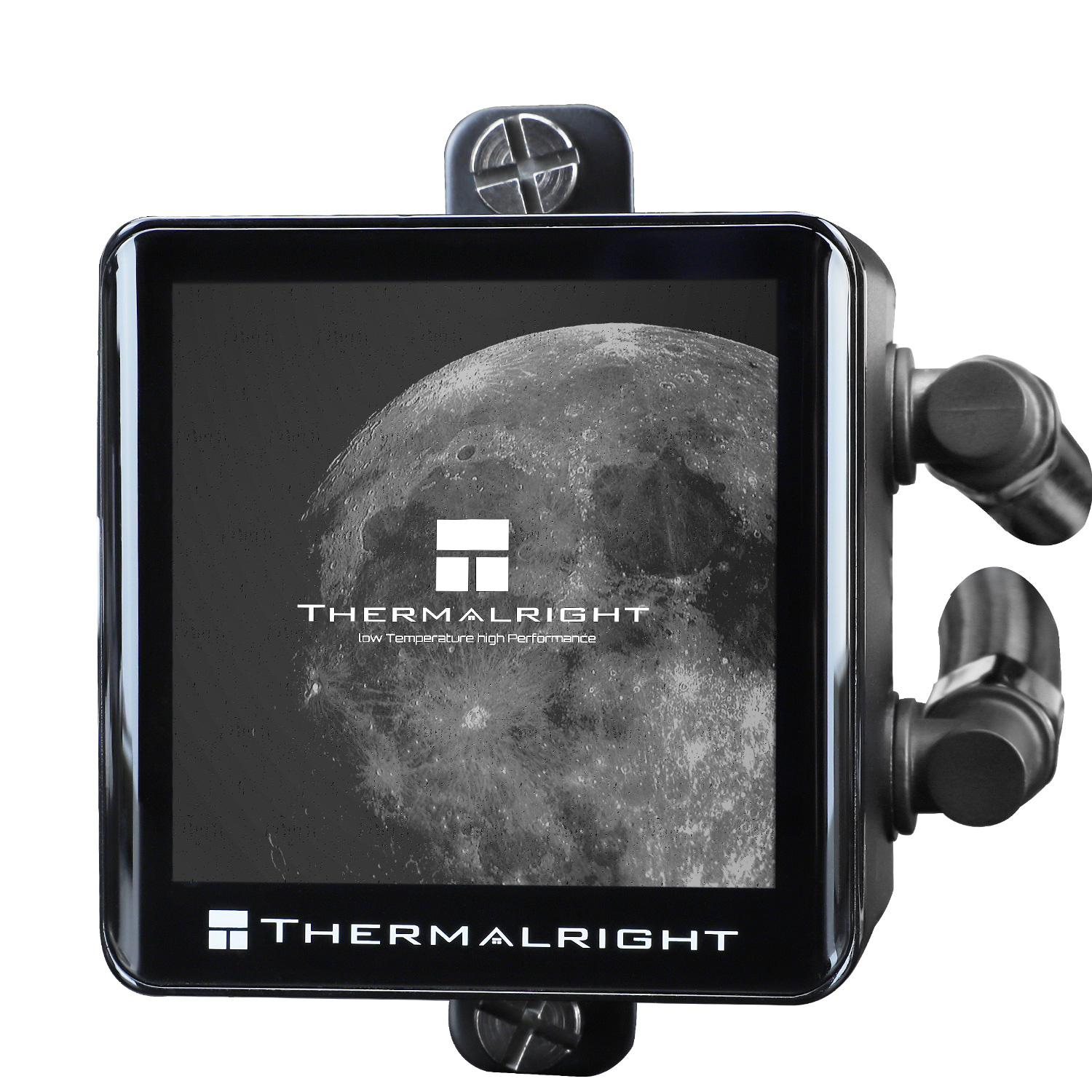 Un cuadrado negro muestra la luna con el logo de Thermalright.