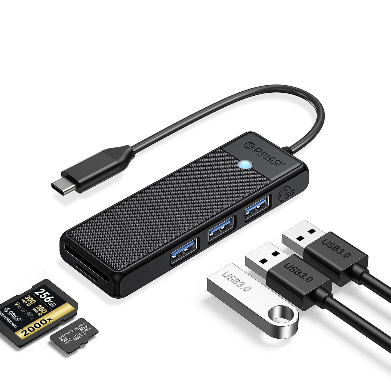 Hub USB ORICO PAPW3AT-C3 Czarny