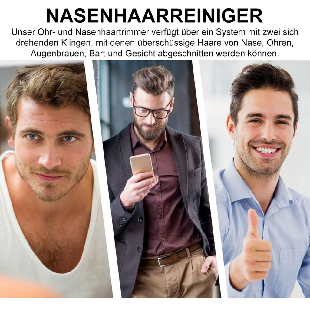 Drei Männer: einer nachdenklich, einer am Handy, einer gibt Daumen hoch.
