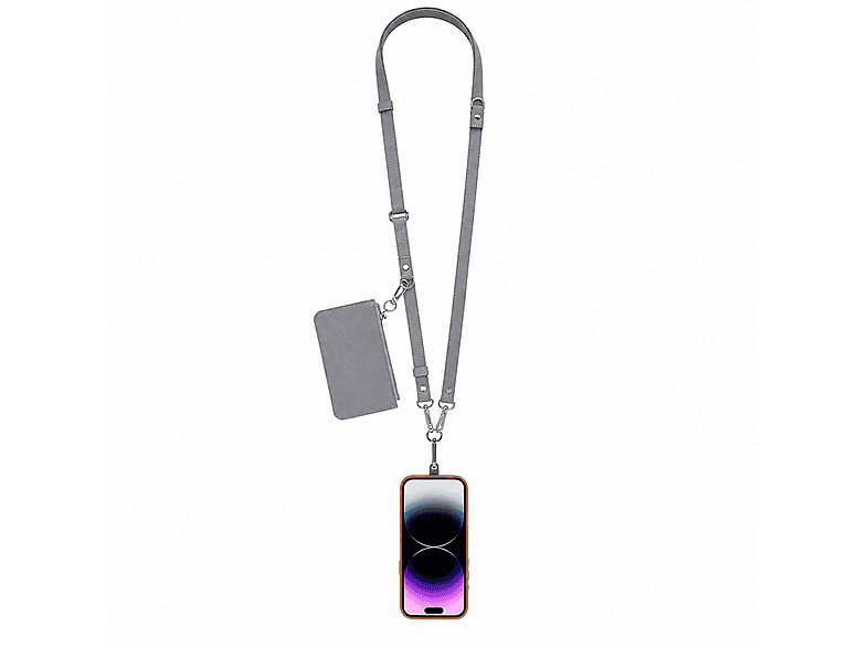 BLOOMINBAG Léona Telefon Askısı ve Kartlıklı Cüzdan Seti Gri