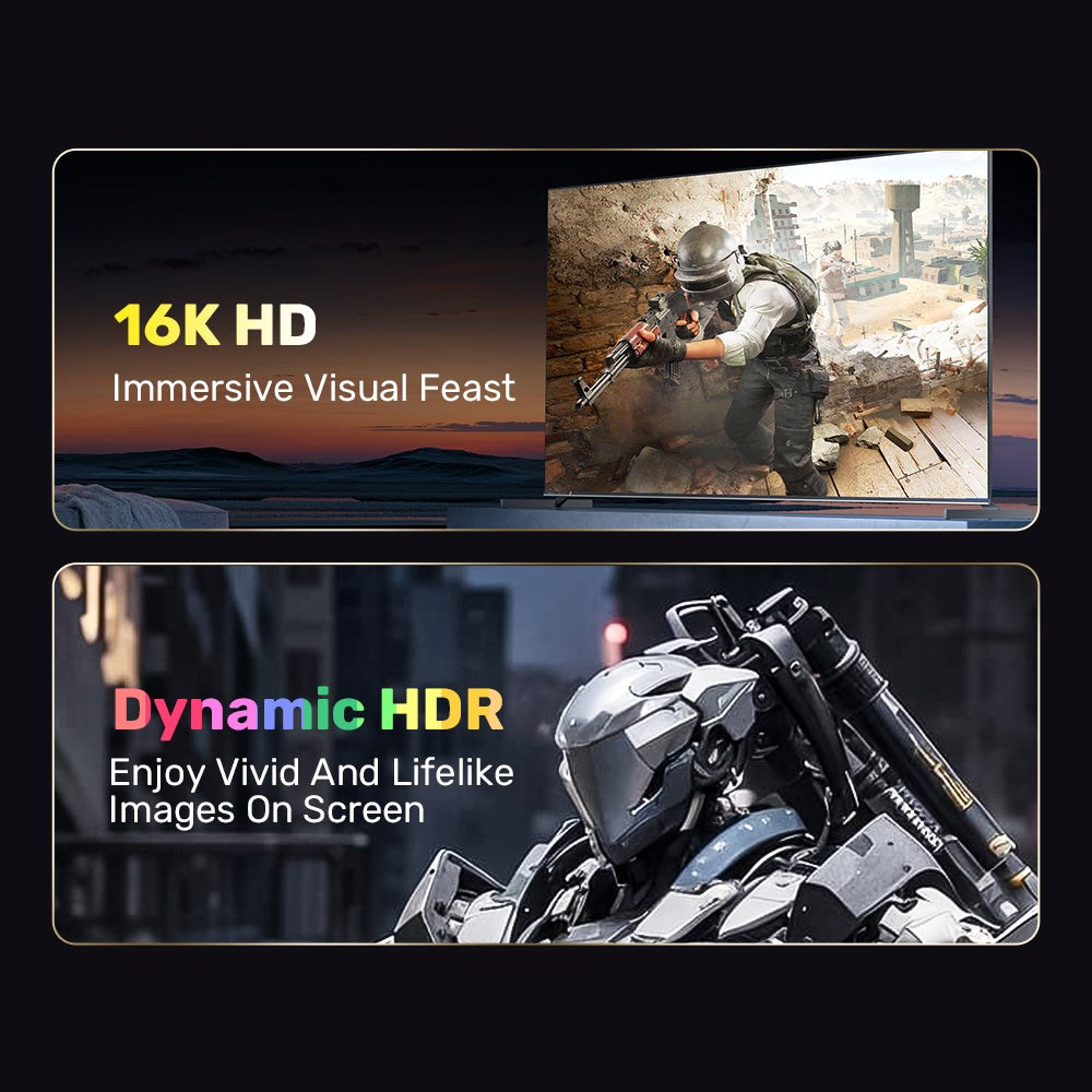 A man in armor plays a video game; a robot close-up.