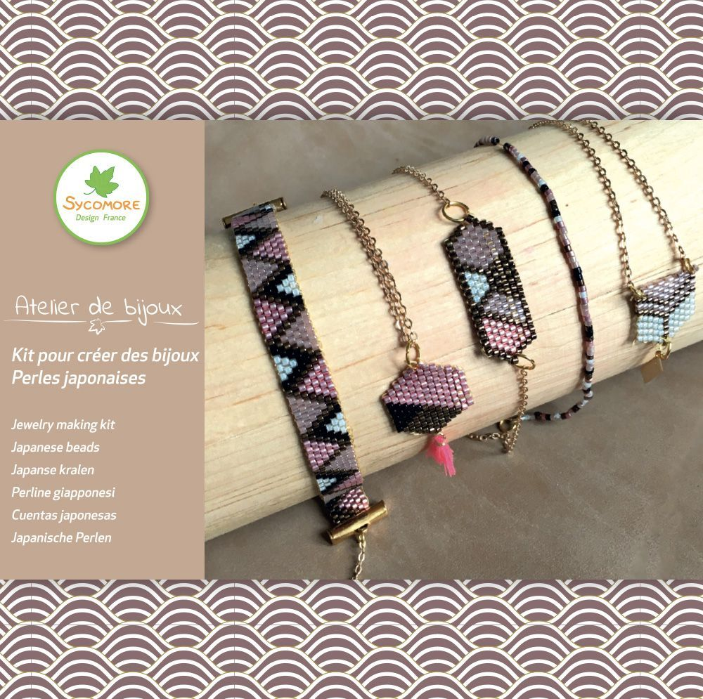 Kit de joyería con pulseras y collares de cuentas de perlas japonesas.