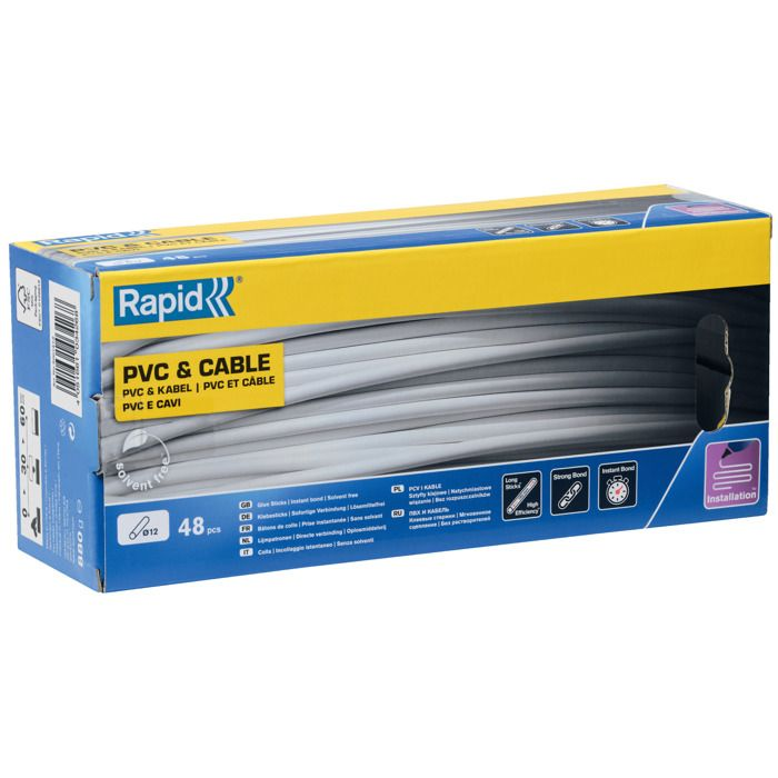 Packung Rapid PVC & Kabel, enthlt 48 Kabelbinder in Grau.