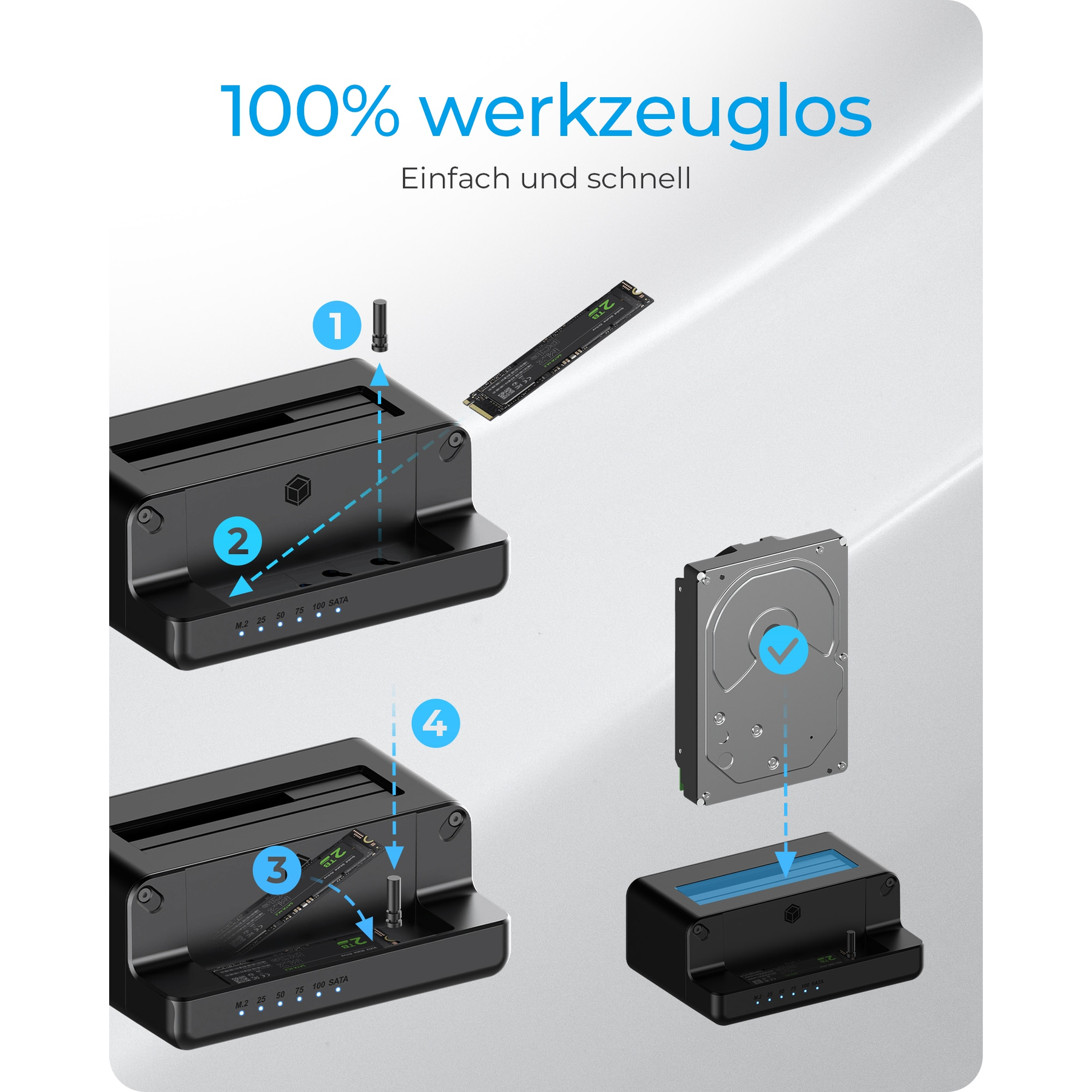 Guide étape par étape pour installer un SSD M.2 et un HDD 3.5".